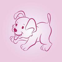 Dog trendy artwork good abstract illustration colorful practical design vector