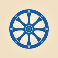 Old wheel vintage trendy artwork beauteous abstract illustration colorful practical design vector