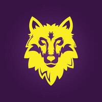 Wolf head trendy artwork elegant abstract illustration colorful practical design vector