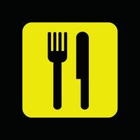 Fork and knife trendy artwork perfect abstract illustration colorful practical design vector