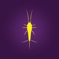 Thysanura Insect trendy artwork elegant abstract illustration colorful practical design vector
