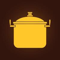 Cooking pot trendy artwork charming abstract illustration colorful practical design vector