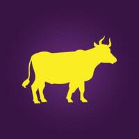 Bull trendy artwork elegant abstract illustration colorful practical design vector