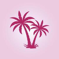 Palm tree trendy artwork good abstract illustration colorful practical design vector