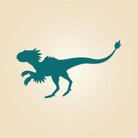 Velociraptor Dinosaur trendy artwork magnificent abstract illustration colorful practical design vector