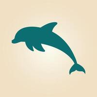 Dolphin trendy artwork magnificent abstract illustration colorful practical design vector