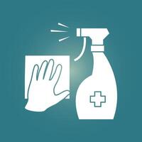 Sanitizing spray trendy artwork stunning abstract illustration colorful practical design vector