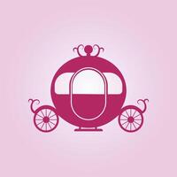 Princess Carriage trendy artwork good abstract illustration colorful practical design vector