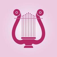 Harp trendy artwork good abstract illustration colorful practical design vector