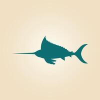 Swordfish trendy artwork magnificent abstract illustration colorful practical design vector