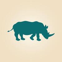 Rhinoceros trendy artwork magnificent abstract illustration colorful practical design vector