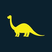 Brontosaurus Dinosaur trendy artwork delightful abstract illustration colorful practical design vector