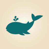 Whale trendy artwork magnificent abstract illustration colorful practical design vector