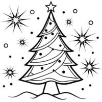 Glowing Christmas tree. abstract Christmas background vector