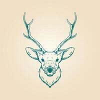 Deer head trendy artwork magnificent abstract illustration colorful practical design vector