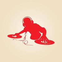 DJ Man trendy artwork ravishing abstract illustration colorful practical design vector