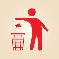 Throw Garbage trendy artwork ravishing abstract illustration colorful practical design vector