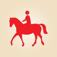 Man on horse trendy artwork ravishing abstract illustration colorful practical design vector