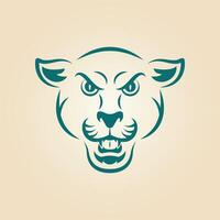 Panther Head trendy artwork magnificent abstract illustration colorful practical design vector