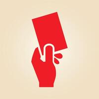 Hand holding card trendy artwork ravishing abstract illustration colorful practical design vector