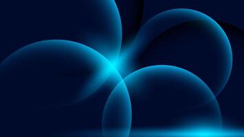 blue light abstract background with circles. technology landing page design vector