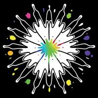 Multicolored watercolor splashes on the background. on black background. vector