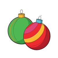 Multicolored Christmas balls on a transparent background vector