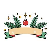 New Year Christmas banner with Christmas tree branches sparkling bokeh Place for text. vector