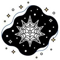 Abstract christmas illustration. gold wavy shapes and particles on blue background vector