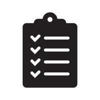 Clipboard icon. Checklist icon symbol for web site and app design. vector
