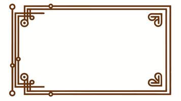 Lineary greometric rectangle frame design on white background for invitation or wedding frame design vector