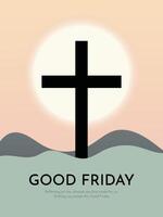 Good friday cross illustration vector