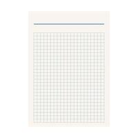Paper page in flat style. Sheet with lines and grid illustration on isolated background. Blank document sign business concept. vector