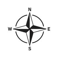 Compass icon in flat style. Navigation equipment illustration on isolated background. Geographical position sign business concept. vector