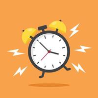 Clock icon in flat style. Round watch illustration on isolated background. Timer sign business concept. vector