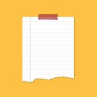 Paper sheet icon set in flat style. Note paper pieces illustration on isolated background. Sheets of note papers sign business concept. vector