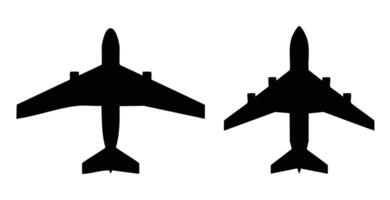 set of two airplane object vector