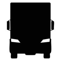 front view of delivery truck object vector