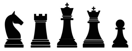 set of chess figures object vector