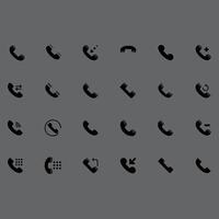 call icon set black, call icon set vector
