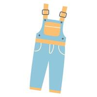 Gardener's overalls isolated on a white background vector
