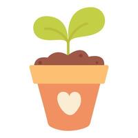 Seedling in a pot isolated on a white background vector