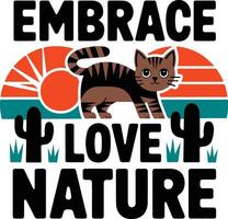 Charming Cat Design Illustration vector