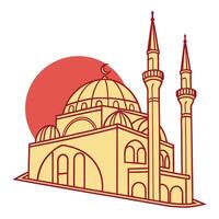 Modern Mosque Logo Symbol. vector