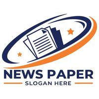 News paper logo design. vector