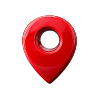 red pinpointer, red map pointer with a hole png