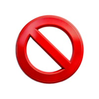 3d rendering of a forbidden sign is not allowed png