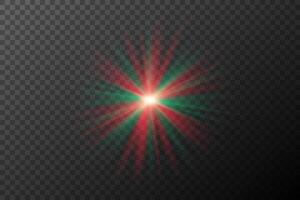 a red and green light on background vector