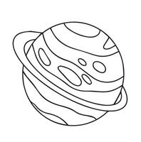 Drawing of a planet. Coloring book for children vector