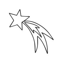 drawing of a comet. Coloring book for children vector